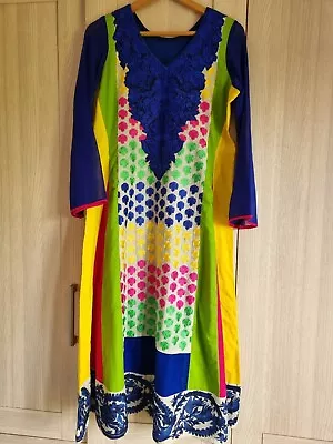 £30 • Buy Pakistani Designer Asim Jofa Original Stitched Frock Dress Suit Size Large