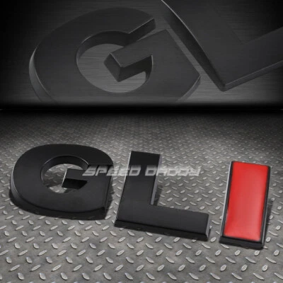 $5.99 • Buy For Vw Gli Golf/jetta Metal Bumper Trunk Door Grill Emblem Decal Badge Black Red