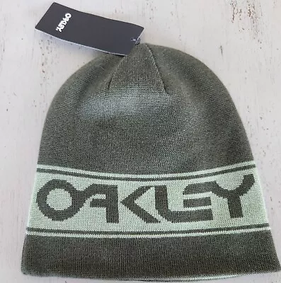 New! Oakley Reversible Beanie One Size Fits Most Green • $18