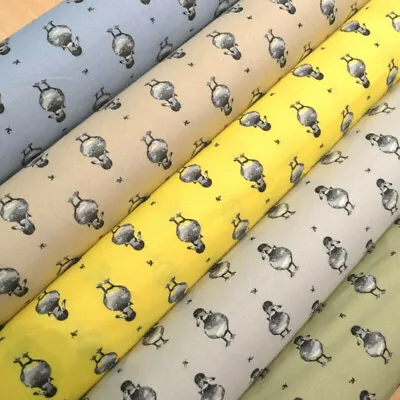 Cotton Rich Shabby Geese Goose Ducks Fabric Curtain Upholstery Material • £1.50