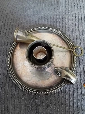 £10 • Buy Vintage Candle Holder And Snuffer