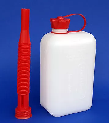 FUEL BOTTLE/CAN 2L + Spout HDPE Motorcycle Lambretta Boat FuelFriend Germany • $28.60