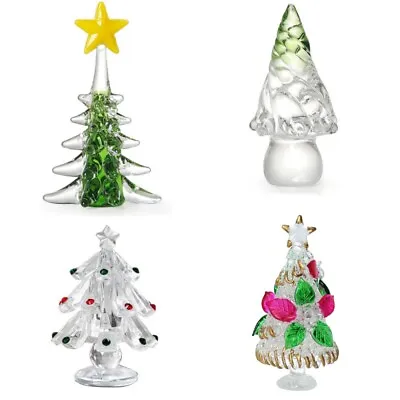 Crystal Christmas Tree Figurine Glass Decorations Desktop Ornament  Kids Gift • $12.99