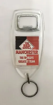 Manchester United The Red Devils Bottle Opener & Key Ring Vintage Clear Plastic • £4.99