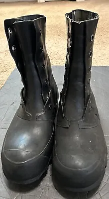 Vintage Rubber Hood US Army Mickey Mouse Boots 8R Black - No Laces • $42.49