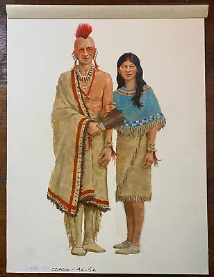 Original Artwork Painting Of A Native Osage Couple • $185
