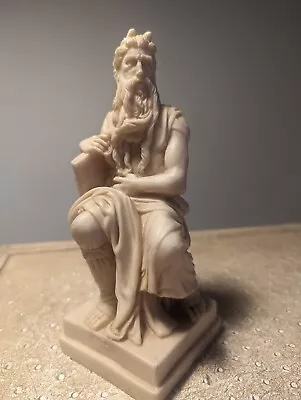 Religious Vintage White Resin Moses 10 Commandments Sculpture Statue 6.5  • $32.50