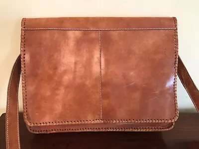 Vintage Wilsons Leather Briefcase Messenger Laptop Bag With Adjustable Strap • $30.76