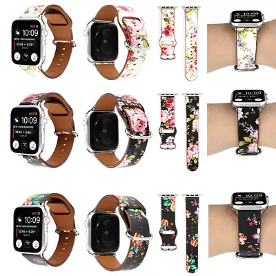 $1.99 • Buy Genuine Leather Apple Watch Band Strap IWatch Series SE 6 5 4 3 2 40 44mm Wrist