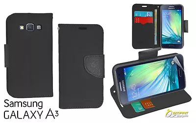 Diary Wallet Flip Case Cover For Samsung Galaxy A3 A330 A330Y+ Screen Guard • £4.38