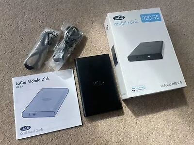 Lacie Mobile Disk 320GB External Portable USB 2.0 Hard Drive - Boxed • £20