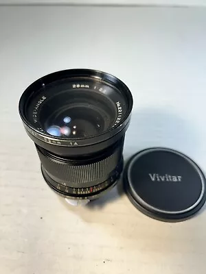 Vivitar Auto Wide-Angle 28mm 1:25 Nikon Mount No. 22112278  W/ Skylight Filter • $29.99