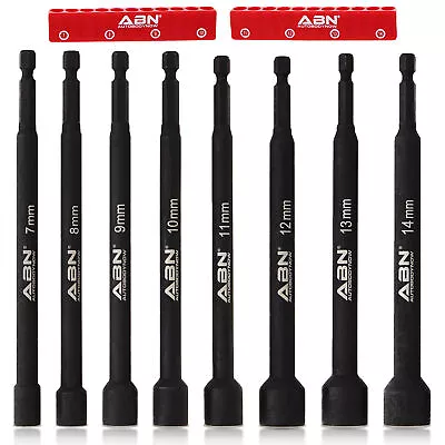 ABN Impact Nut Driver Bits Extended Magnetic Sockets 1/4 IN Shank • $27.99