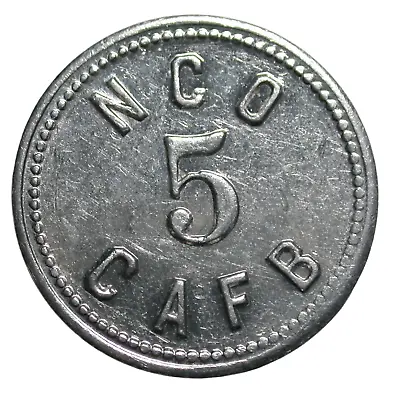 Charleston SC NCO  5  C A F B Uniface Military Token • $10