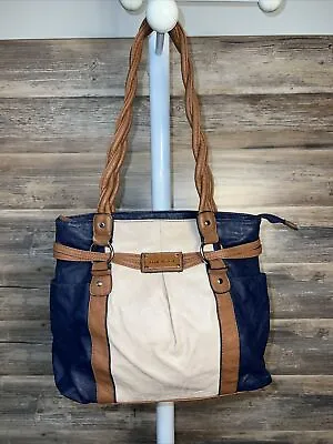 Minicci Shoulder Hobo Bag Navy Brown Beige P24 • $19