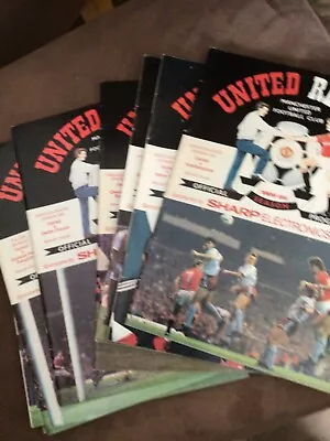 Football Programmes Manchester United Homes 8 From 1988/89 • £2.99