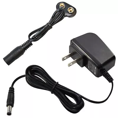 9V Battery Snap Connector & AC Adapter For Radio/Square 6HR61 6KR61 6LR61 PP3 • $26.69