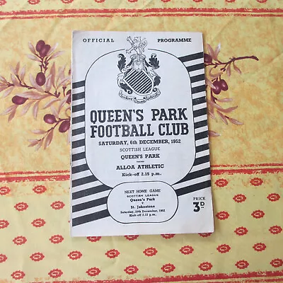 Queen's Park V Alloa Div 'B' 1952/3 • £0.99