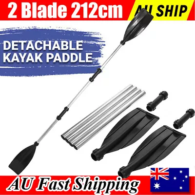 2PCS Aluminum Detachable Afloat Kayak Paddle Oars Boat Rafting Canoe Paddle AU • $23.98