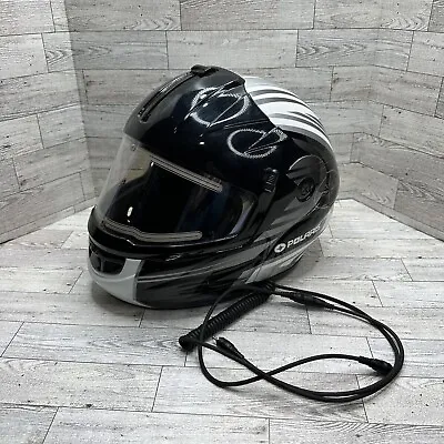 Polaris Pure Modular Full Face Black Anti Fog Heat Shield Snowmobile Helmet XXL • $199.99