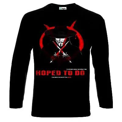 $14.85 • Buy Anonymous V For Vendetta Logo Longsleeve T-Shirt All Sizes