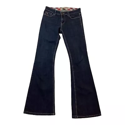$11.72 • Buy Zara Bootcut Jeans Womens Size 6 Blue Denim Mid-Rise Stretch Five Pocket