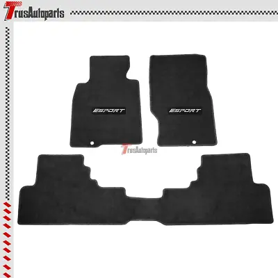 Fit 08-13 Infiniti G37 Coupe Black Floor Mat Carpets Nylon 3PCS W/ White Sport • $57.99