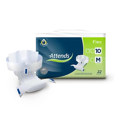 £18.75 • Buy Attends Flex 10 Adult Incontinence Belted Brief Size Medium 1 X Pack Of 22