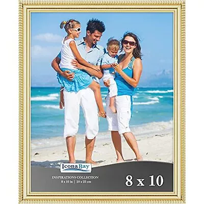 Icona Bay 8x10 Gold Picture Frame Beautifully Detailed Molding Contemporary • $12.29