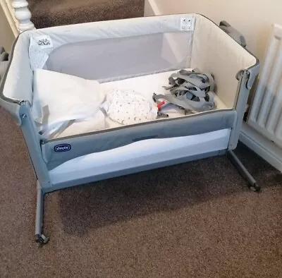 Next2me Crib Chicco Magic Baby Co Sleeping Cot Bedside Next To Me • £77