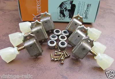 Aged Kluson Nickel Tuners RELIC'D Fit Gibson Historic Les Paul 335 KD-3-NPK 3L3R • $76.99