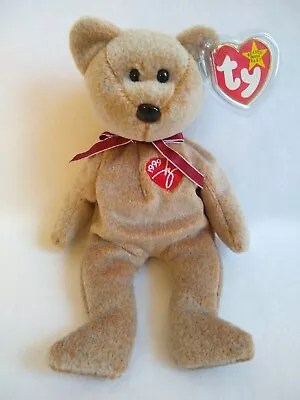 Ty Beanie Baby 1999 Signature Bear Plush Stuffed Animal Tan Red Heart Vintage 8  • $6.30
