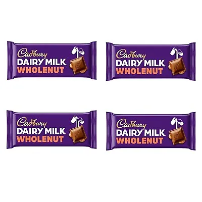 Cadbury Whole Nut Dairy Milk Chocolate 4 X Bar (120g) 🍫 • £12.21