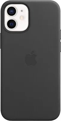 Genuine Apple Leather Case Cover For IPhone 12 Mini Black W/MagSafe New • $28