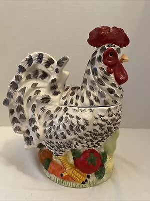 Vintage David's Cookies Ceramic Rooster Cookie Jar By Jeffrey Banks • $35