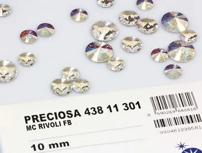 Genuine PRECIOSA Czech Crystal Rivoli No Hotfix Flat Backs & All Colors & Sizes • $4.06
