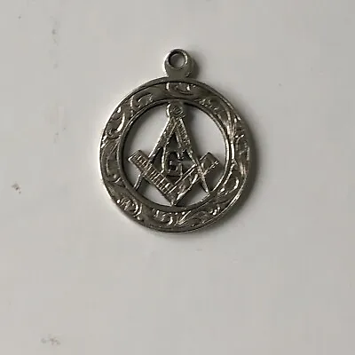 Sterling Silver Antique Hallmarked Birmingham William Adams Masonic Pendant • £19.99