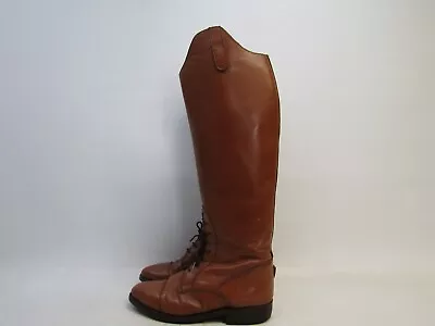 Mens Sz 8 Brown Leather English Riding Equestrian Boots • $75.99