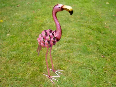 Flamingo Garden Pond Ornament Sculptures Metal Outdoor Pelican Bird Figurine Pet • £24.95