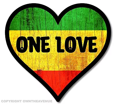 One Love Hippie Reggae 420 Peace Good Vibes Car Truck Laptop Sticker Decal 4  • $4.99