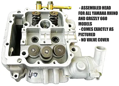 Rhino Grizzly YXR 660 Assembled Cylinder Head Assembly Valves Springs Installed • $299.99