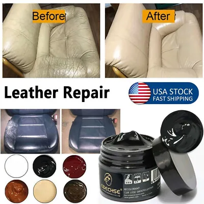 Leather Repair Cream Gel Kit Filler Restore Car Seat Sofa Scratch Hole Rip Crack • $7.95