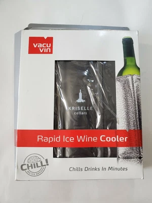$17 • Buy Kriselle Cellars VacuVin Rapid Ice Wine Cooler Portable Sleeve New Vacu Vin