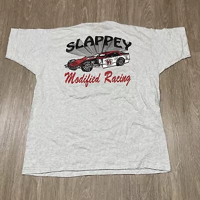 Vintage Racing Shirt XL 90s 00s Slappey Modified Racing Race-Car Racer Tee • $22.48