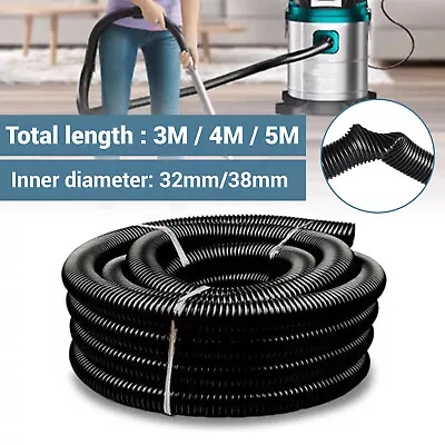 3/4/5M Universal Vacuum Cleaner Hose Extra Long Pipe Tube 32/38mm Inner Diameter • $27.99