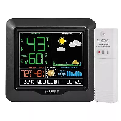 La Crosse Technology S84107-INT Color Forecast Station Black  • $43.87