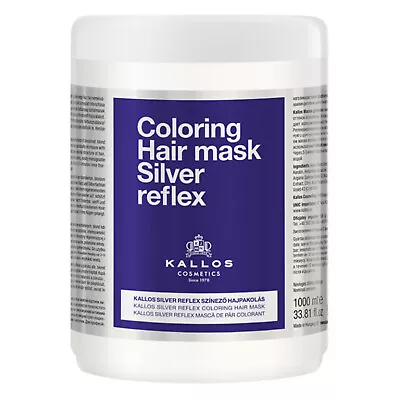 Kallos Coloring Hair Mask Silver Reflex For Blonde And Bleached Hair 1000ml • £8.95