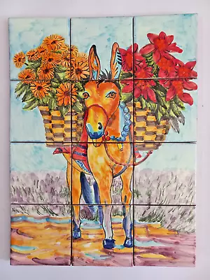 17  CERAMIC TILE MURAL Mexican Talavera Mosaic Backsplash Day Of The Dead Catrin • $89