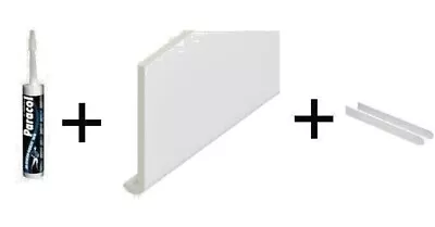 UPVC Bullnose Window Board Cill With Fitting Kit End Cap 1.25 Metre Length White • £2.99