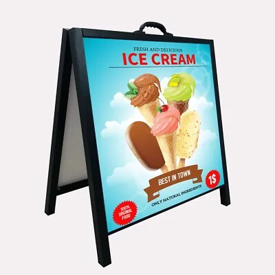 24 X24  2 PACK Outdoor Sidewalk Metal A-Frame Sign Double Sided Display • $120